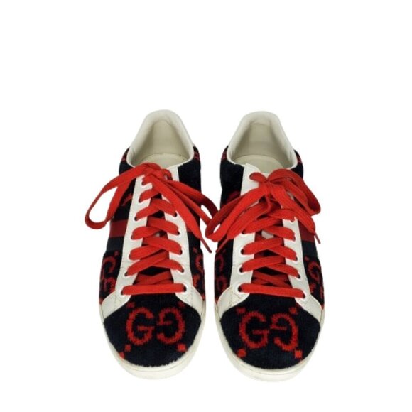 Gucci Ace GG Terry Cloth Lace Up Sneakers - Picture 2 of 10